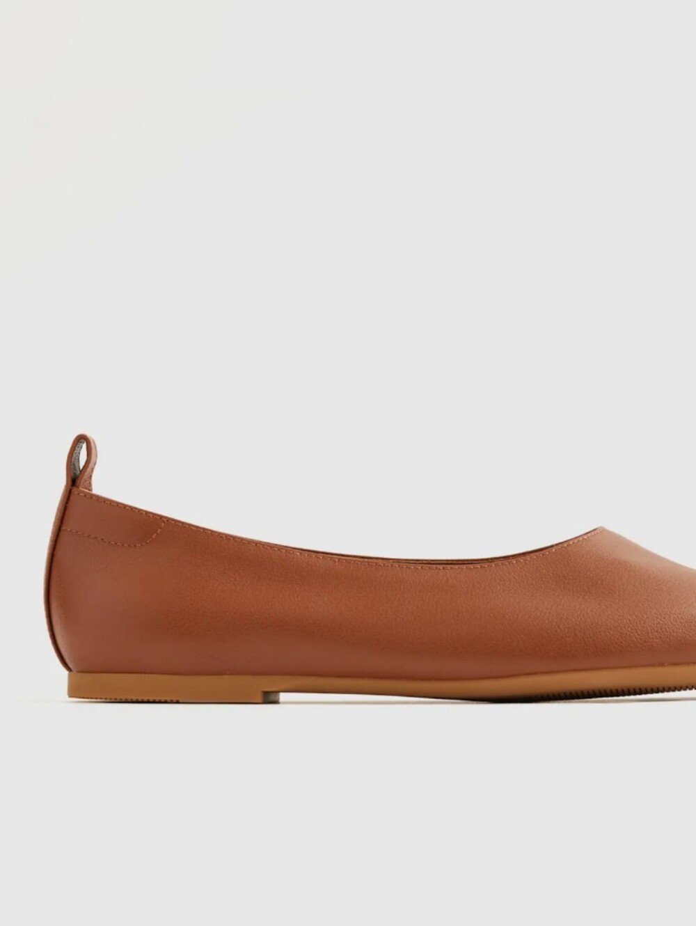 Quince Women Italian Leather Glove Ballet Flats Shoes Cognac Size 7.5 New - Picture 2 of 11